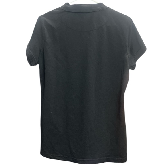 TOWN & COUNTRY Solid Black Short Sleeve Shirt Men Button Chest Lightweight Polo - Picture 2 of 9